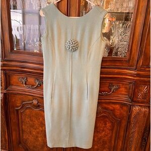 Rare Suzy Perette Aquamarine blue XS wool designer dress.As is,very collectible